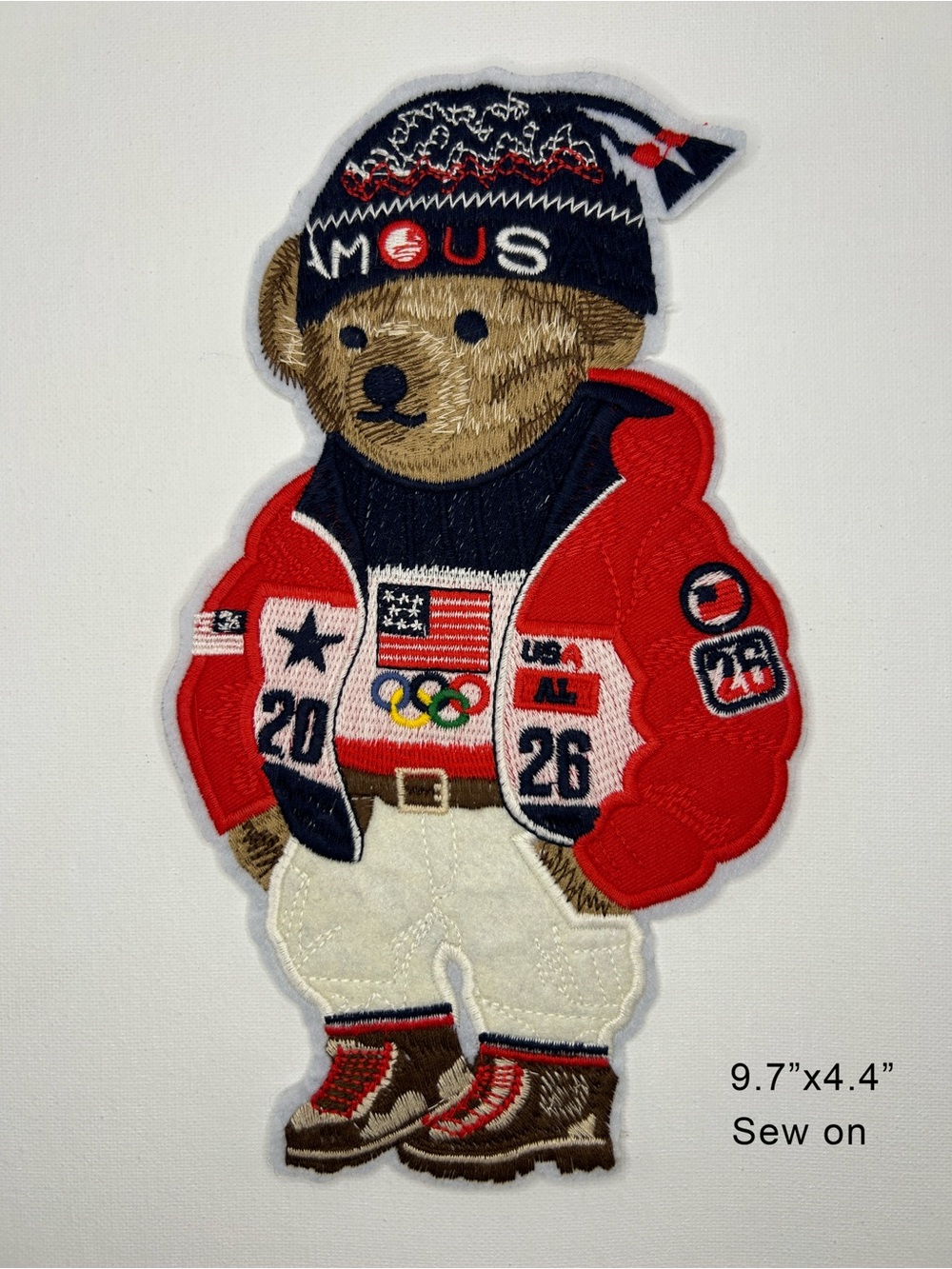 Polo Ralph Lauren flag  Bear Embroidered Sew-On Patch